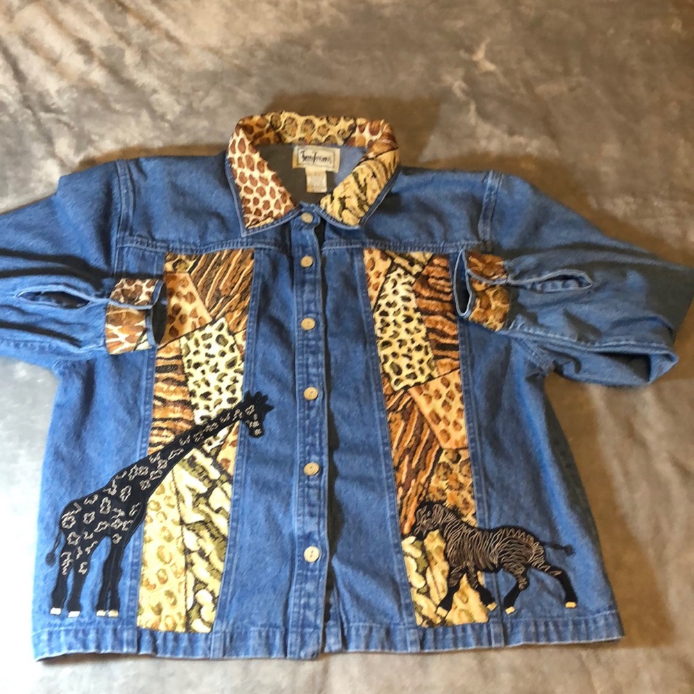 Jean Jacket Giraffe 🦒 Zebra 🦓  design